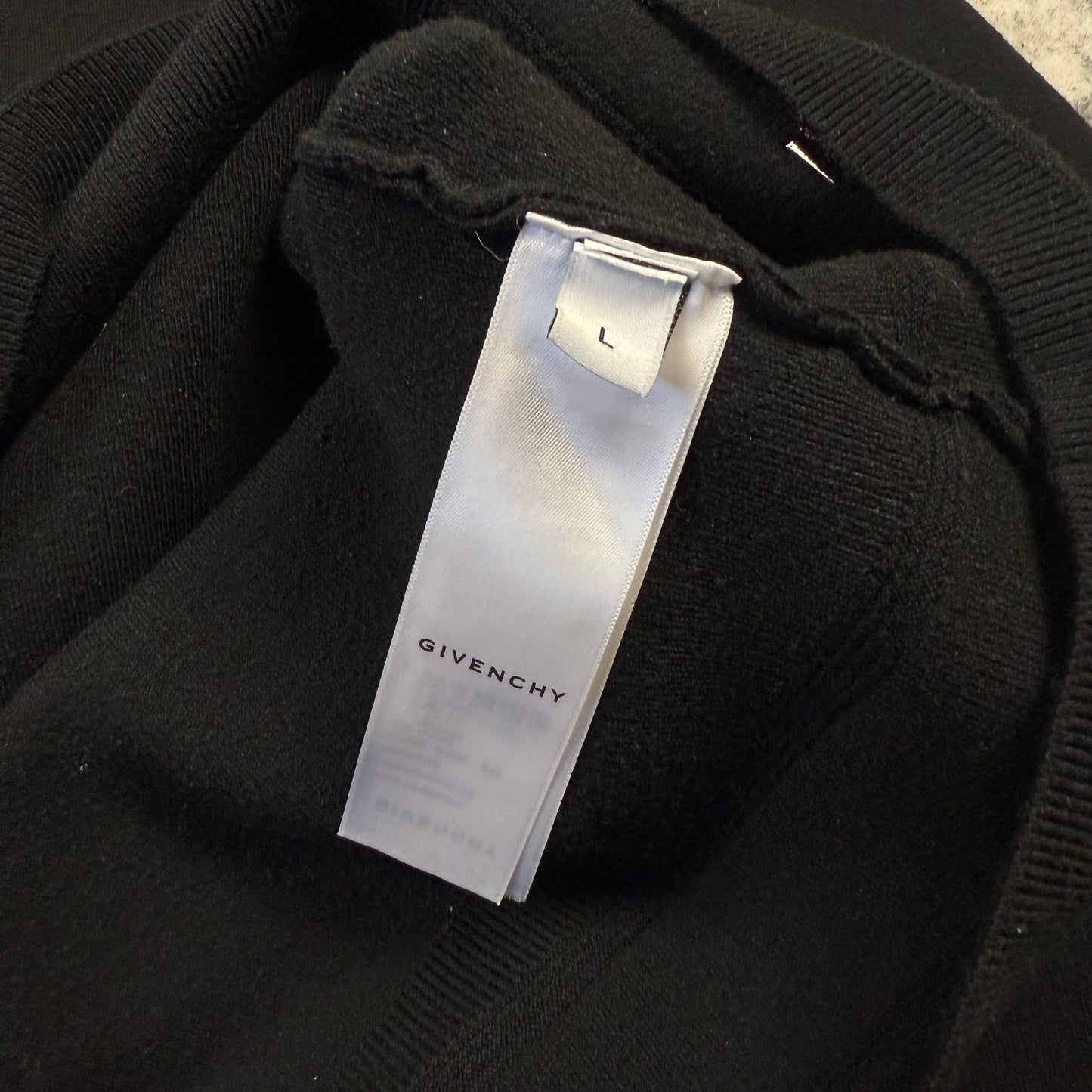 Givenchy Metallic Hoop Detail Wool Pullover Sweater 'Black Metallic'