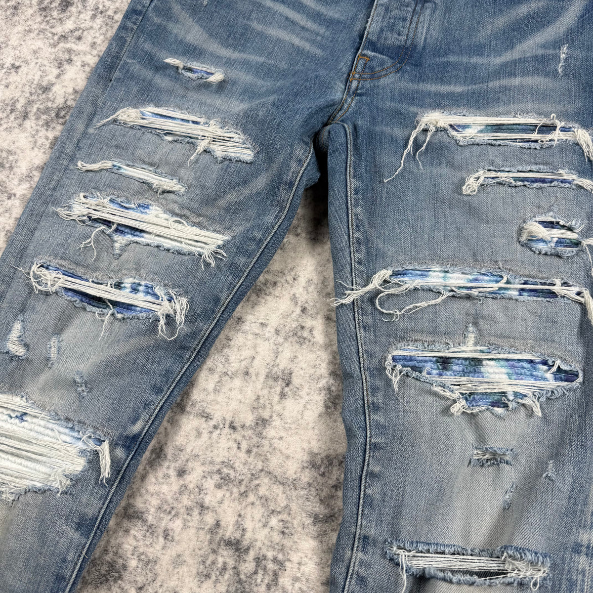 AMIRI Blue Bandana Thrasher Jeans