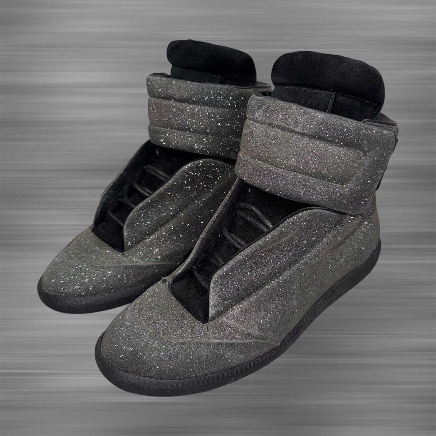 Maison Margiela High Future Silver Glitter Shoes