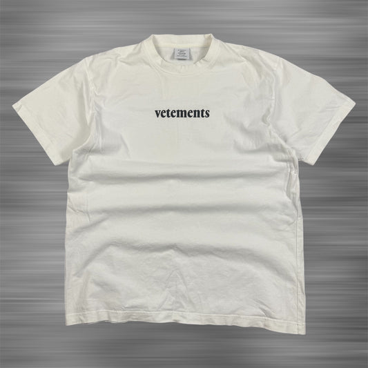 Vetements 2020 Shipping Label ‘White’ T-Shirt