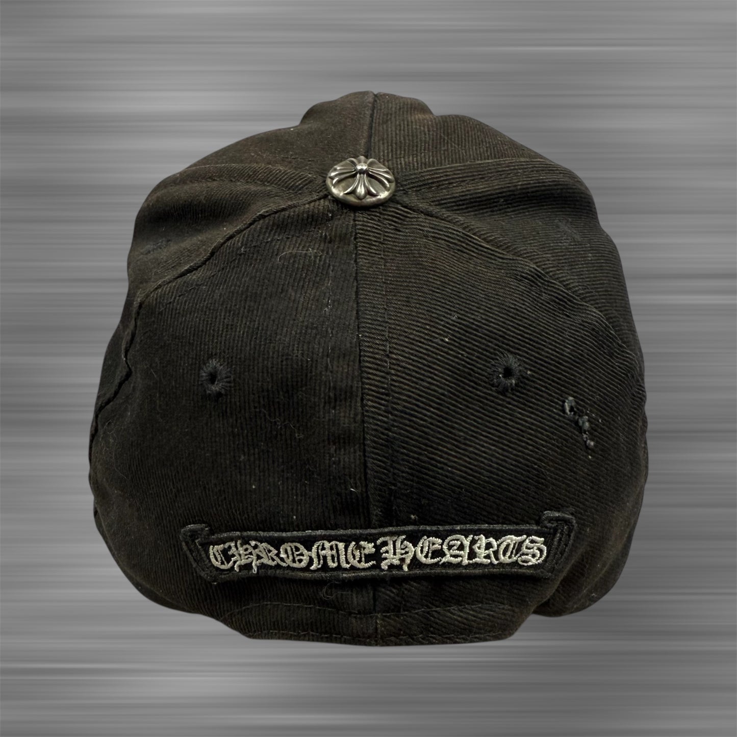 Chrome Hearts Cross Waxed Denim ‘Faded’ Baseball Cap
