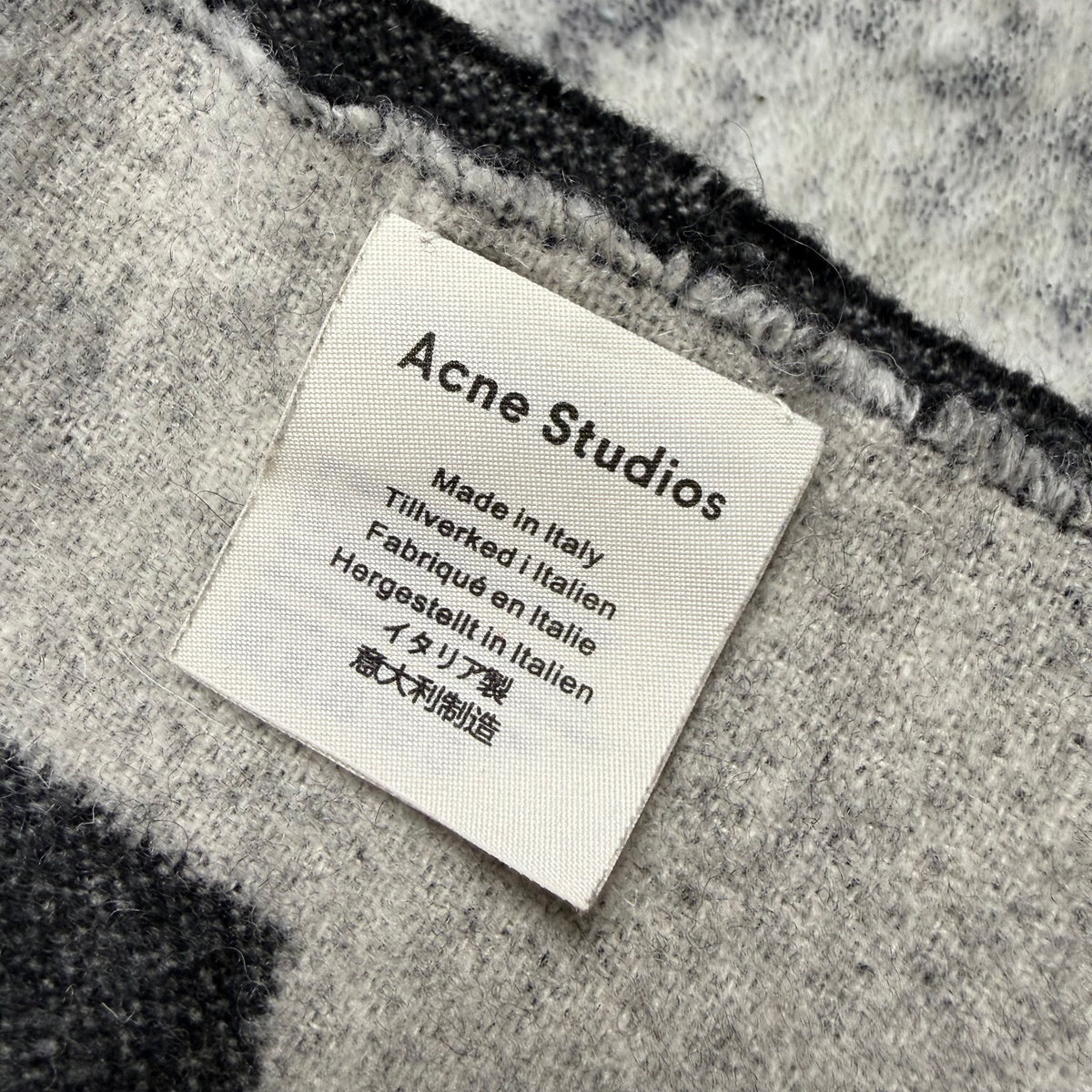 Acne Studios Reversible Logo Wool Scarf