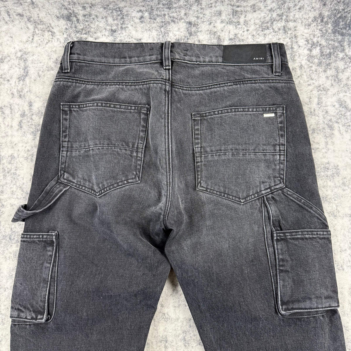 AMIRI Washed Black Carpenter Cargo Jeans