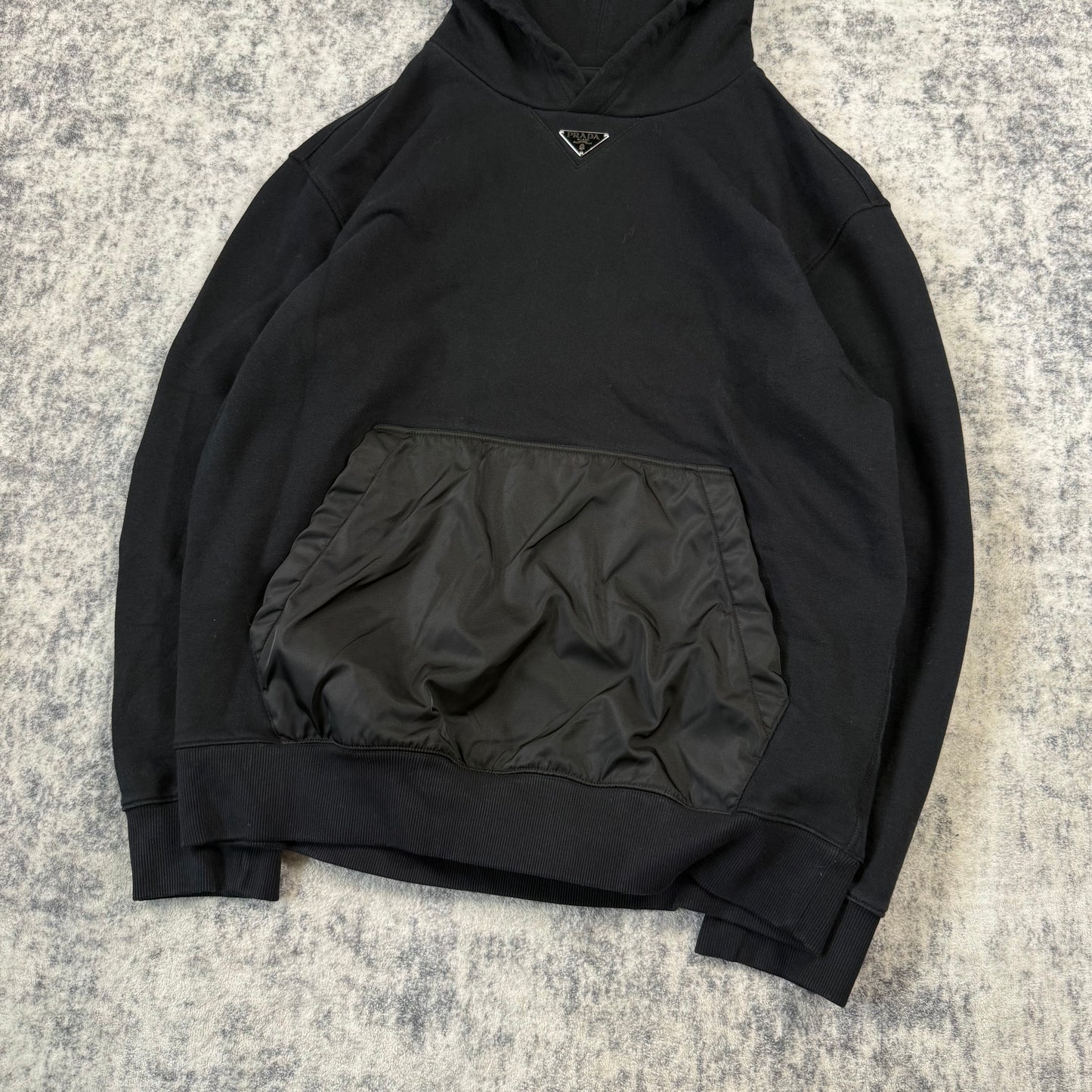 Prada Re-Nylon Neck Logo ‘Black’ Hoodie