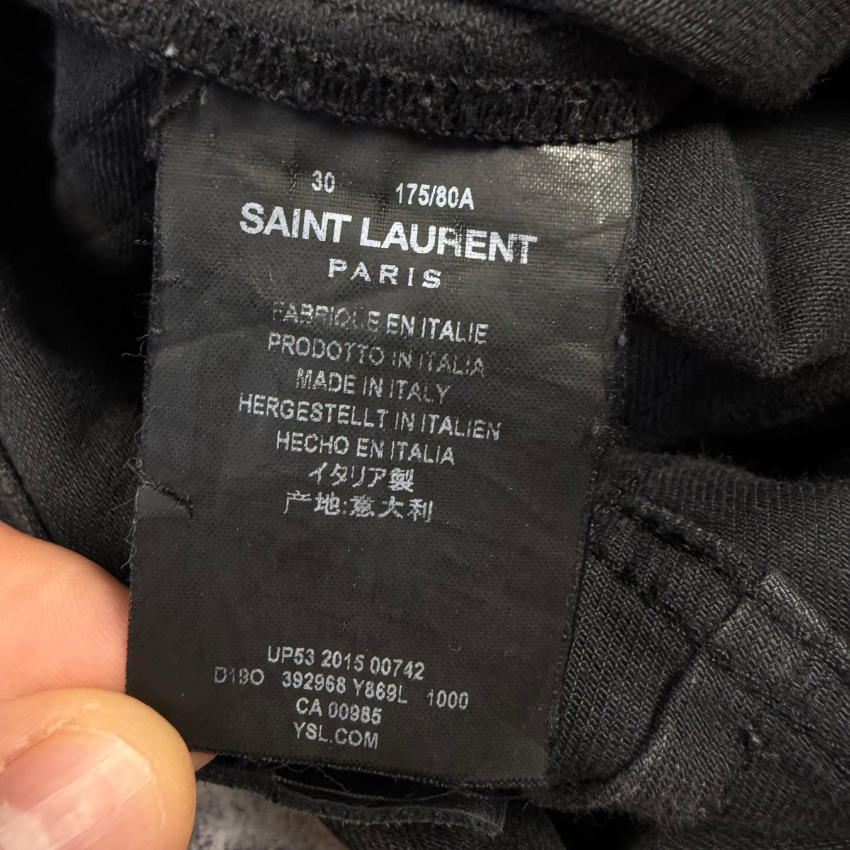 Saint Laurent FW/15 5 Zipper ‘Black’ Jeans