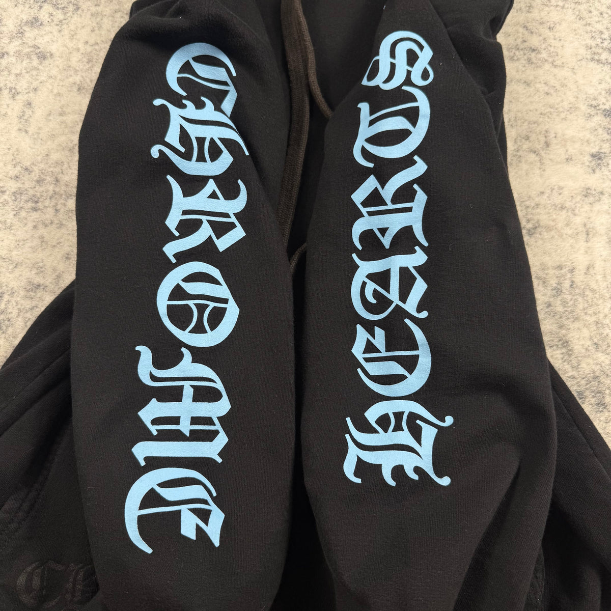 Chrome Hearts ‘Miami Blue’ Script Logo ʼBlack’ Hoodie