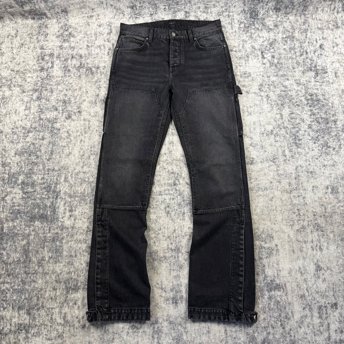 AMIRI Washed Black Carpenter Cargo Jeans