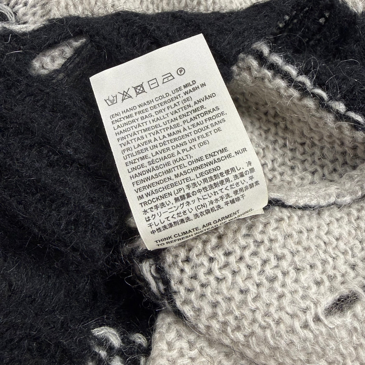 Acne Studios Kantonia Distressed Striped Mohair Sweater