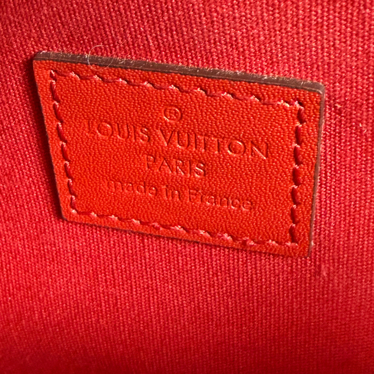 Louis Vuitton Monogram Vernis Pochette Félicie Red Bag