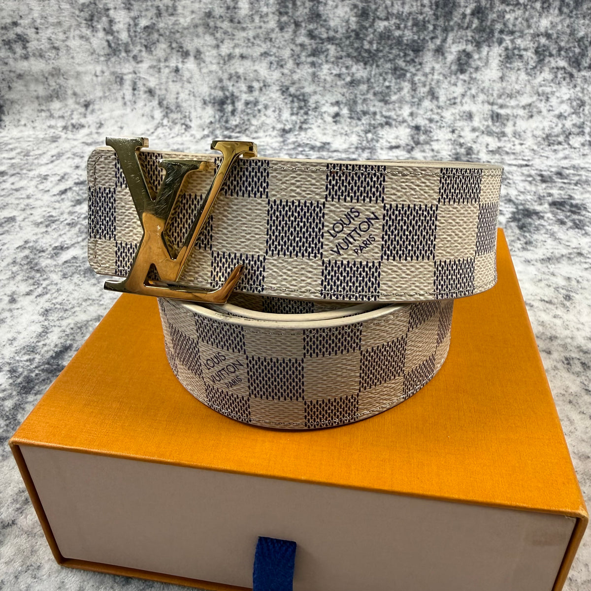 Louis Vuitton Initiales Damier Azur ‘Blue/White’ Belt