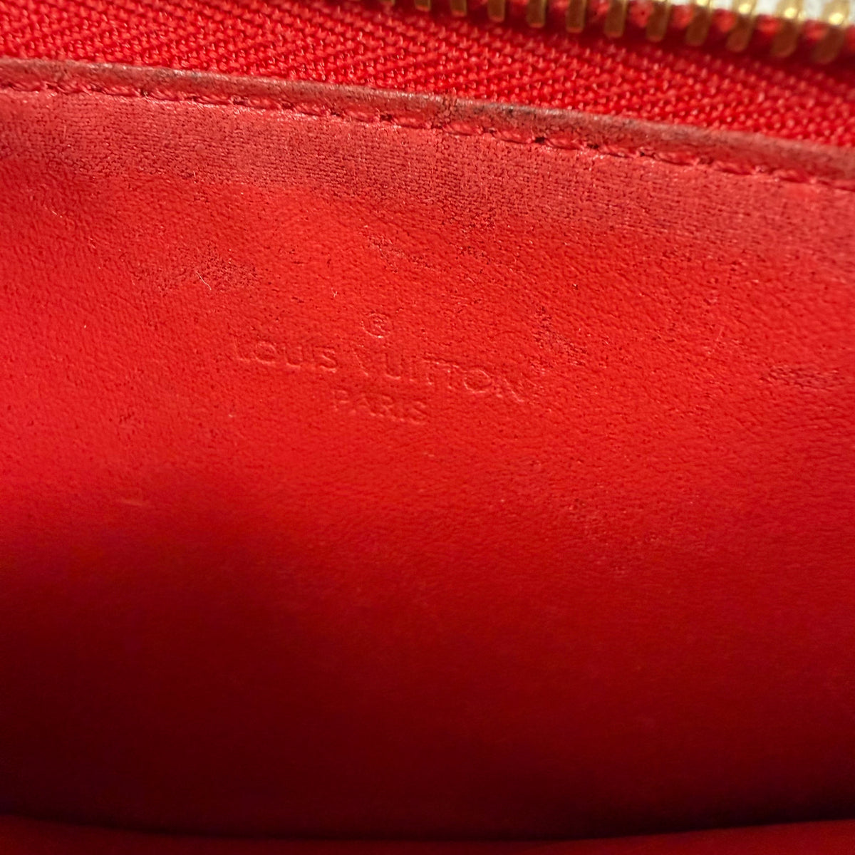 Louis Vuitton Monogram Vernis Pochette Félicie Red Bag
