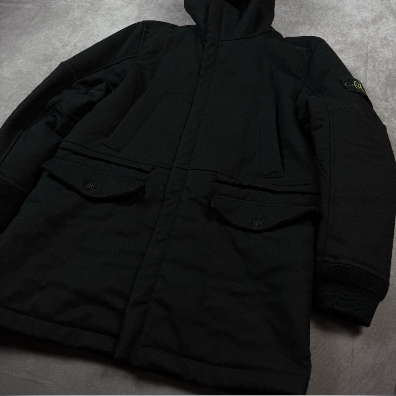 Stone Island 2018 Black Panno 4L Stretch Parka Jacket