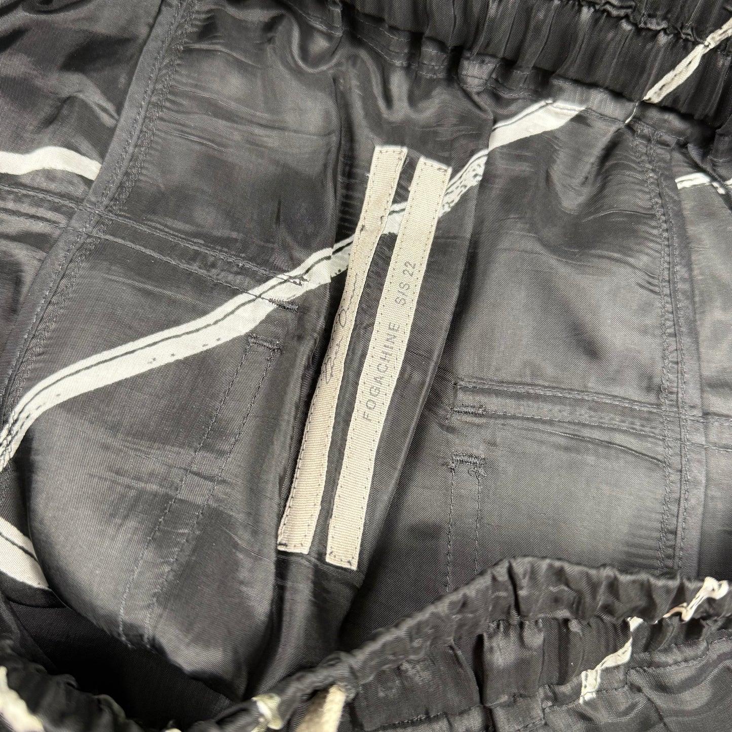 Rick Owens SS22 FOGACHINE Drawcord All-Over Print Shorts