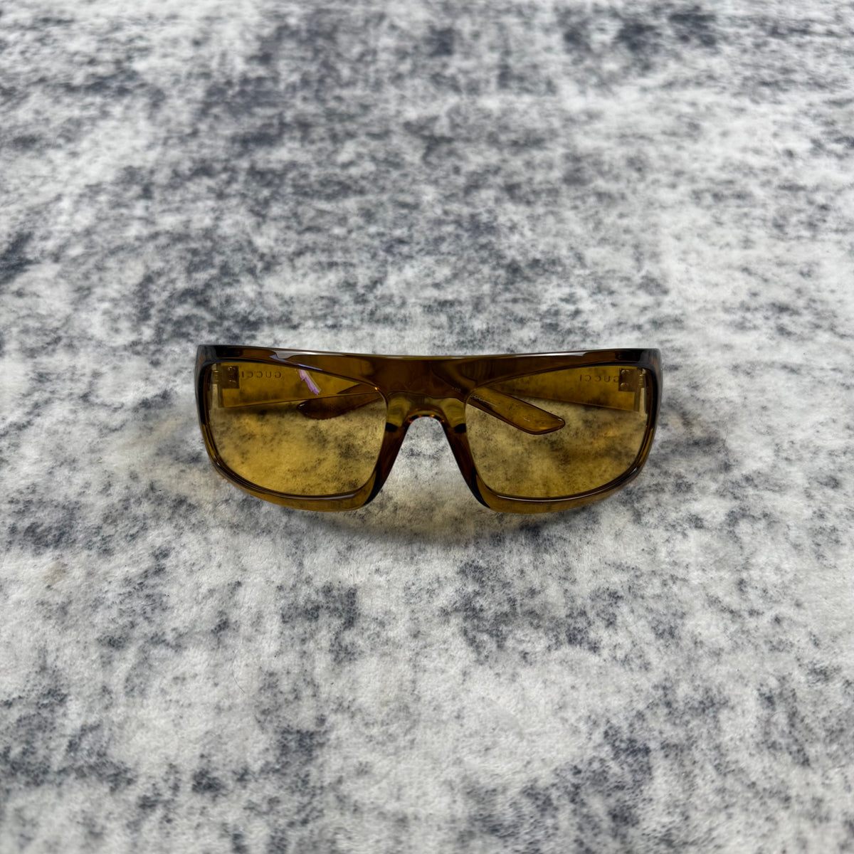 Gucci Vintage GG Amber Shield Sunglasses