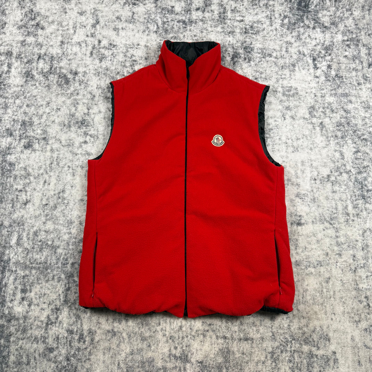 Vintage Moncler Reversible Fleece ‘Red / Black’ Vest