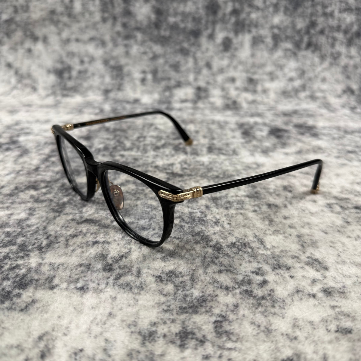 Chrome Hearts DARLIN Black Acetate & 18K Gold Glasses