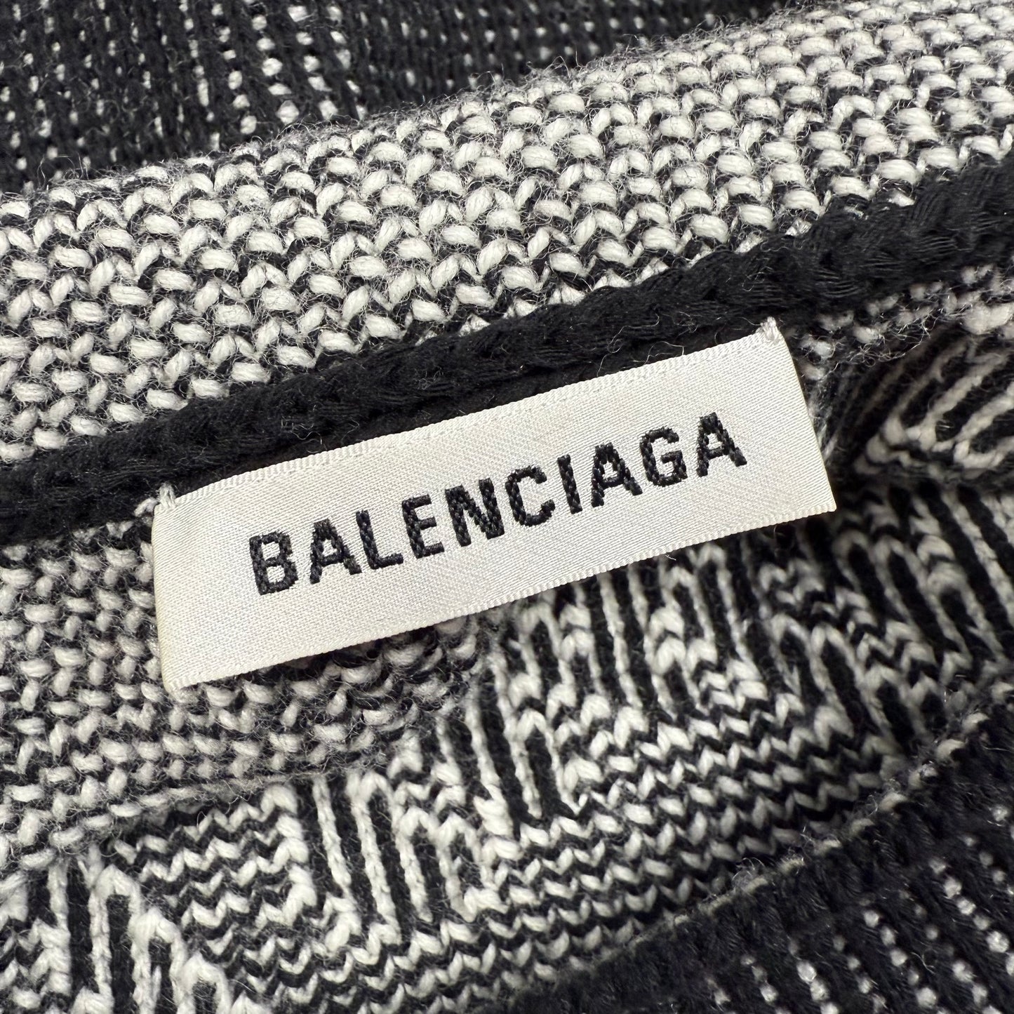 BALENCIAGA Black pullover with 3D Scribble print