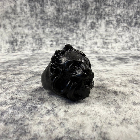 Macabre Gadgets Marble Lion Black Ring