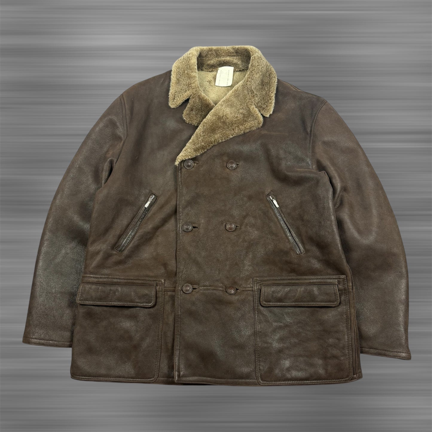 Gianni Versace Vintage 80-90s Leather Fur Coat