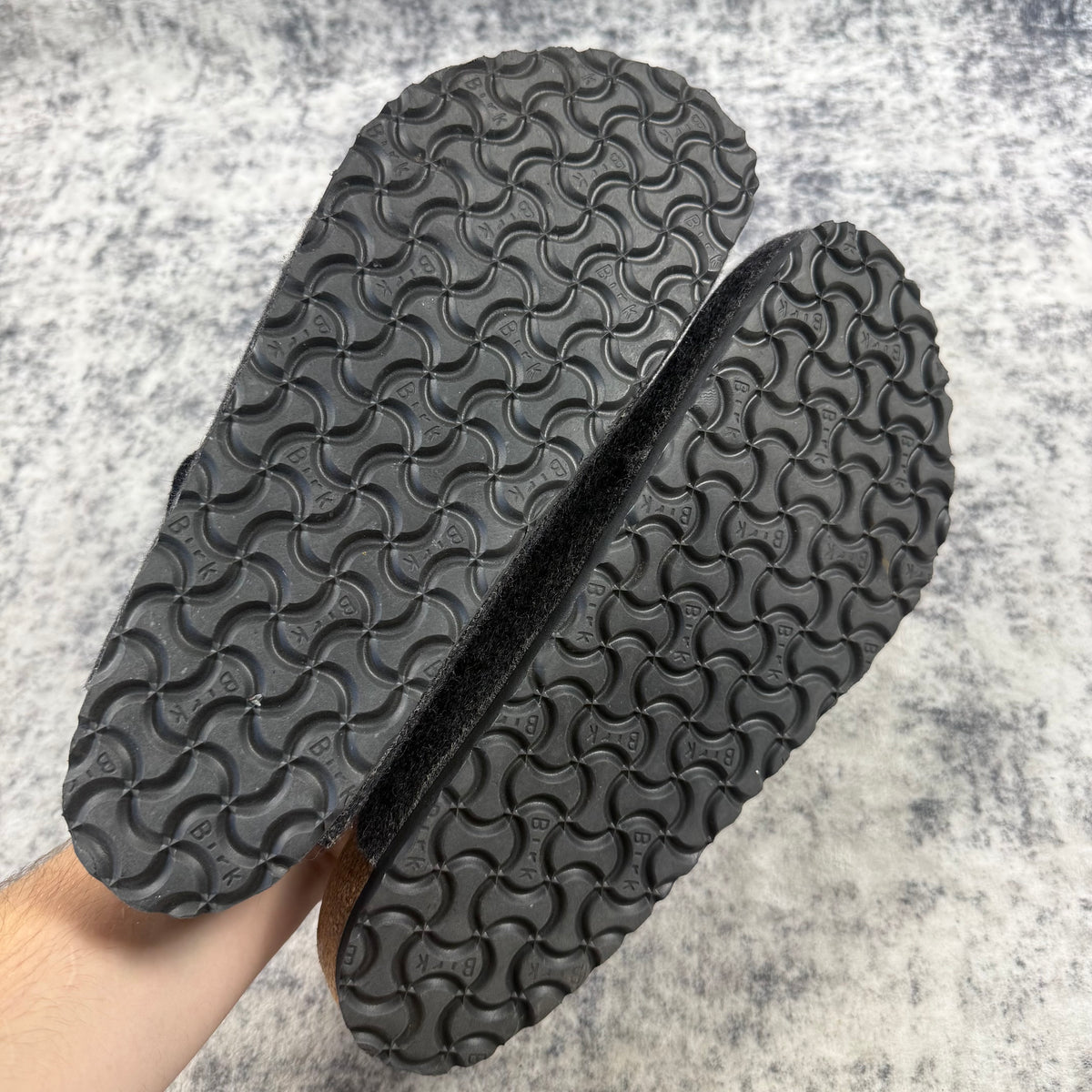 Birkenstock Boston Anthracite Wool Felt Clogs