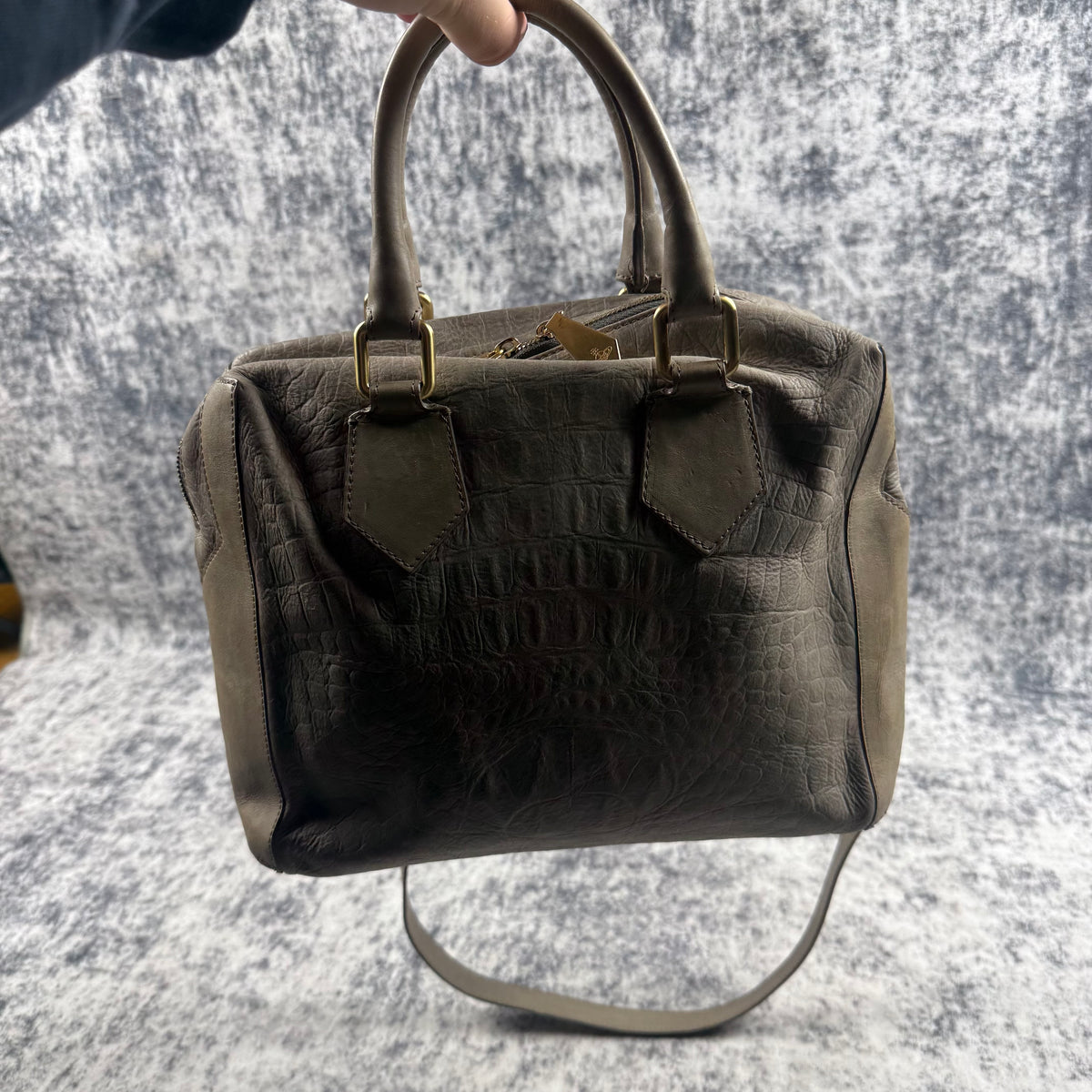 Vivienne Westwood Croc-Embossed Leather 2-Way Handbag