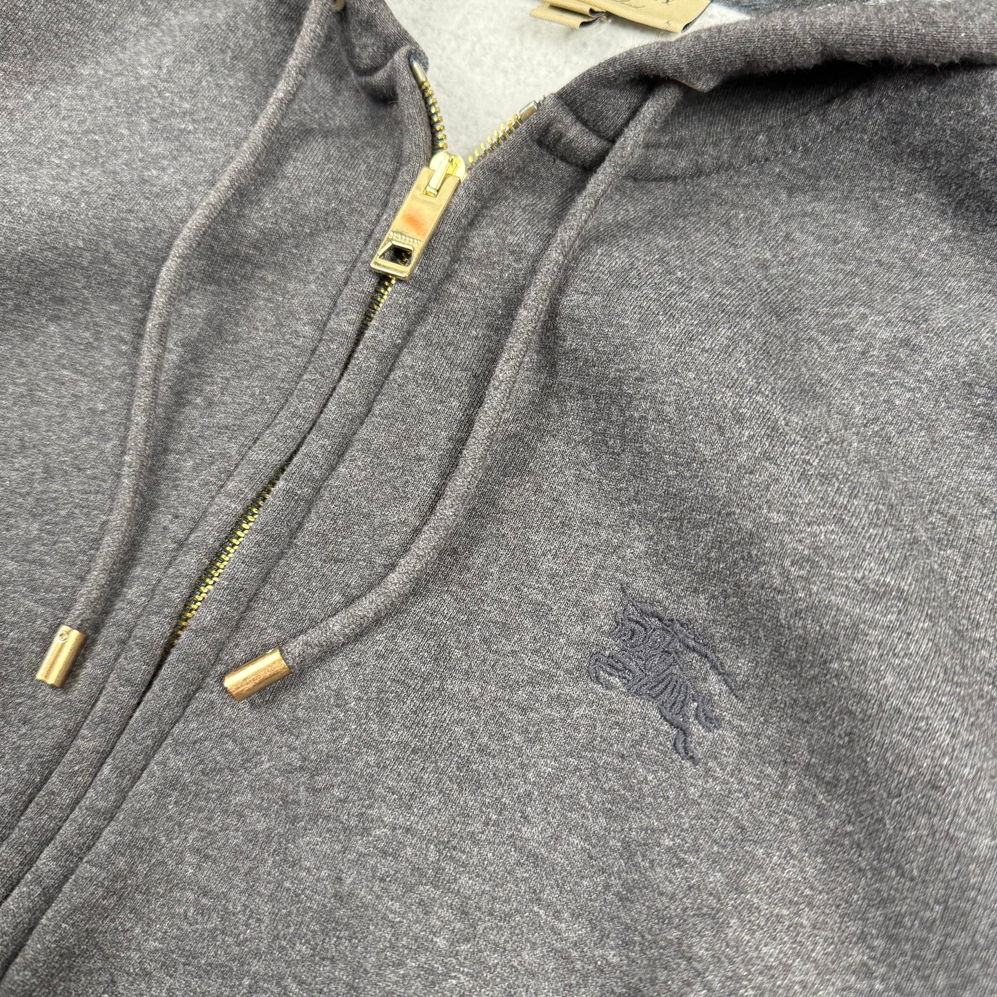 Burberry Nova Check Hood ‘Dark Grey’ Zip-Up Hoodie