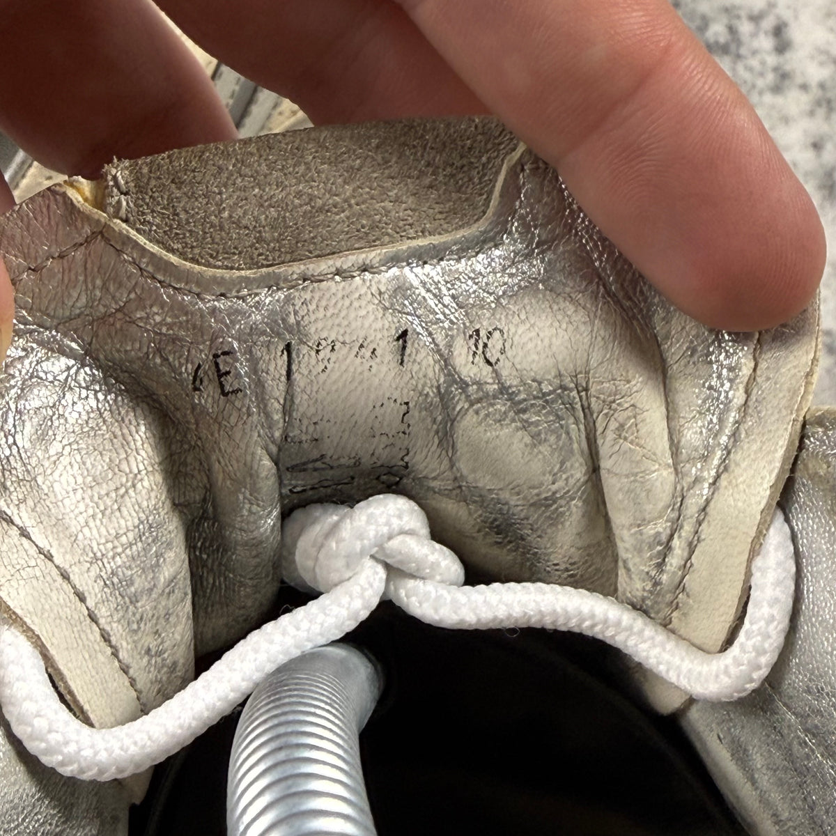 Vintage 2000s Prada Sport Cream & Grey Leather Sneakers