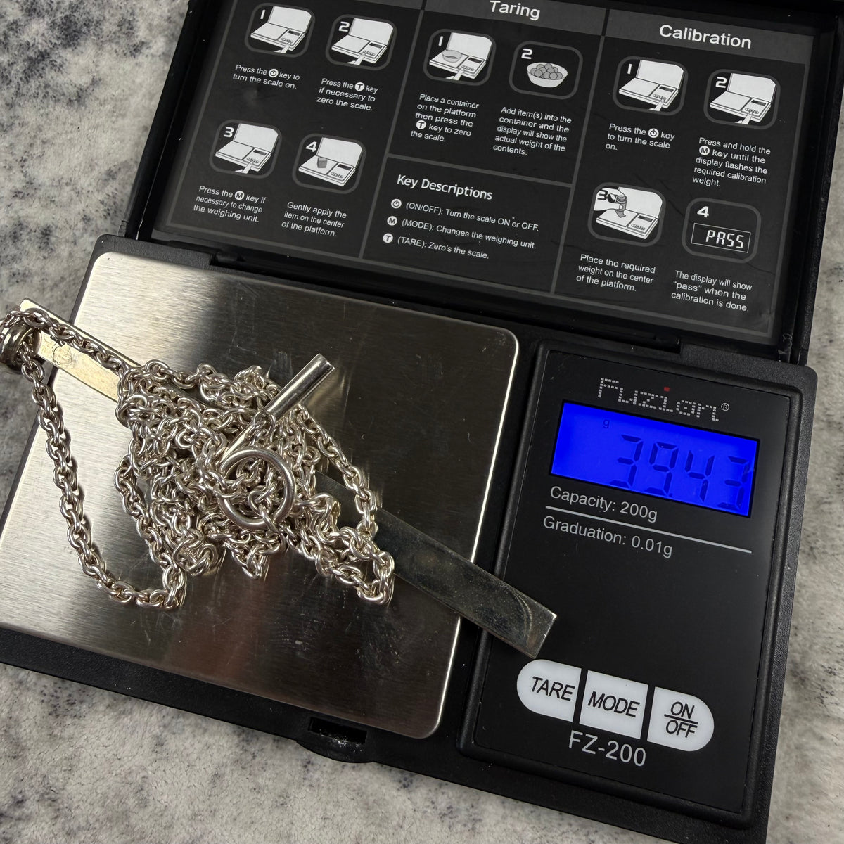 Parts of Four Polished Sterling Silver Long Plate Necklace