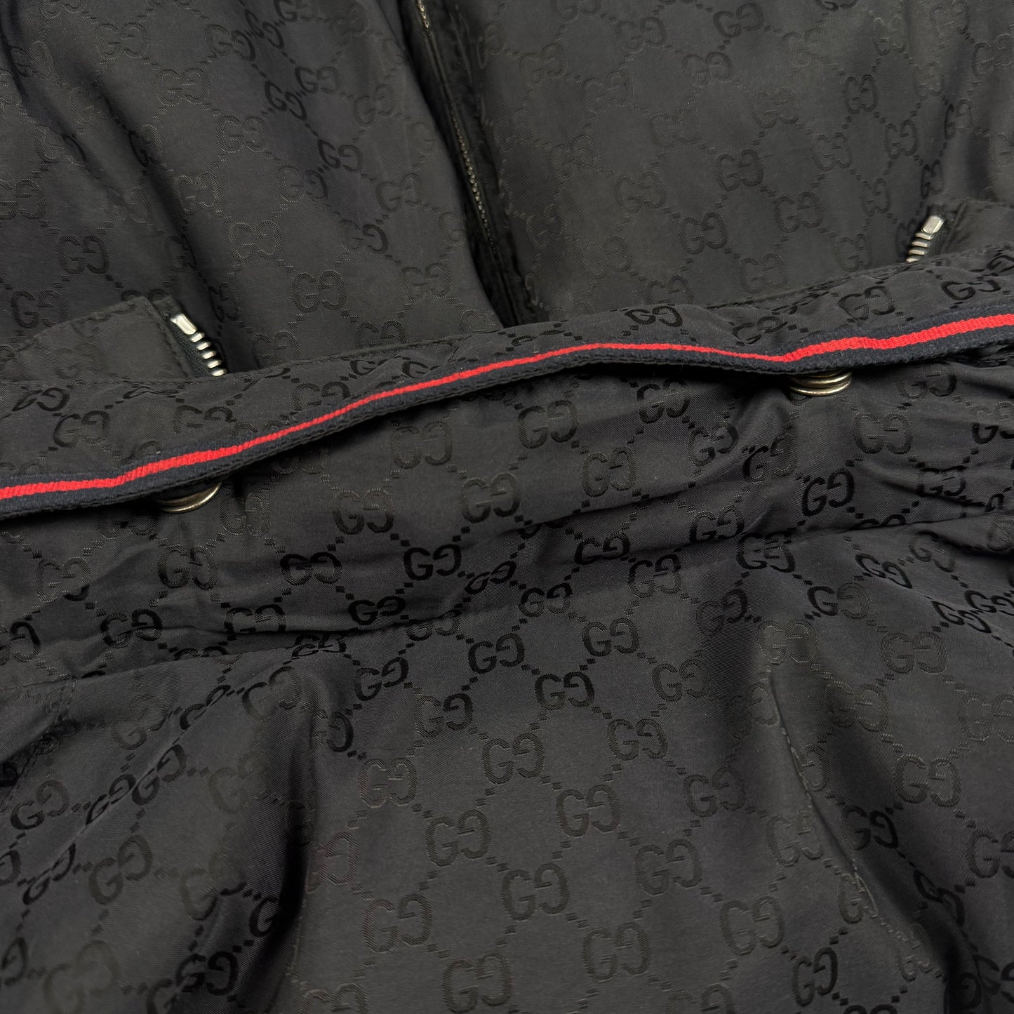 Gucci Monogram Nylon ‘Black’ Hooded Jacket