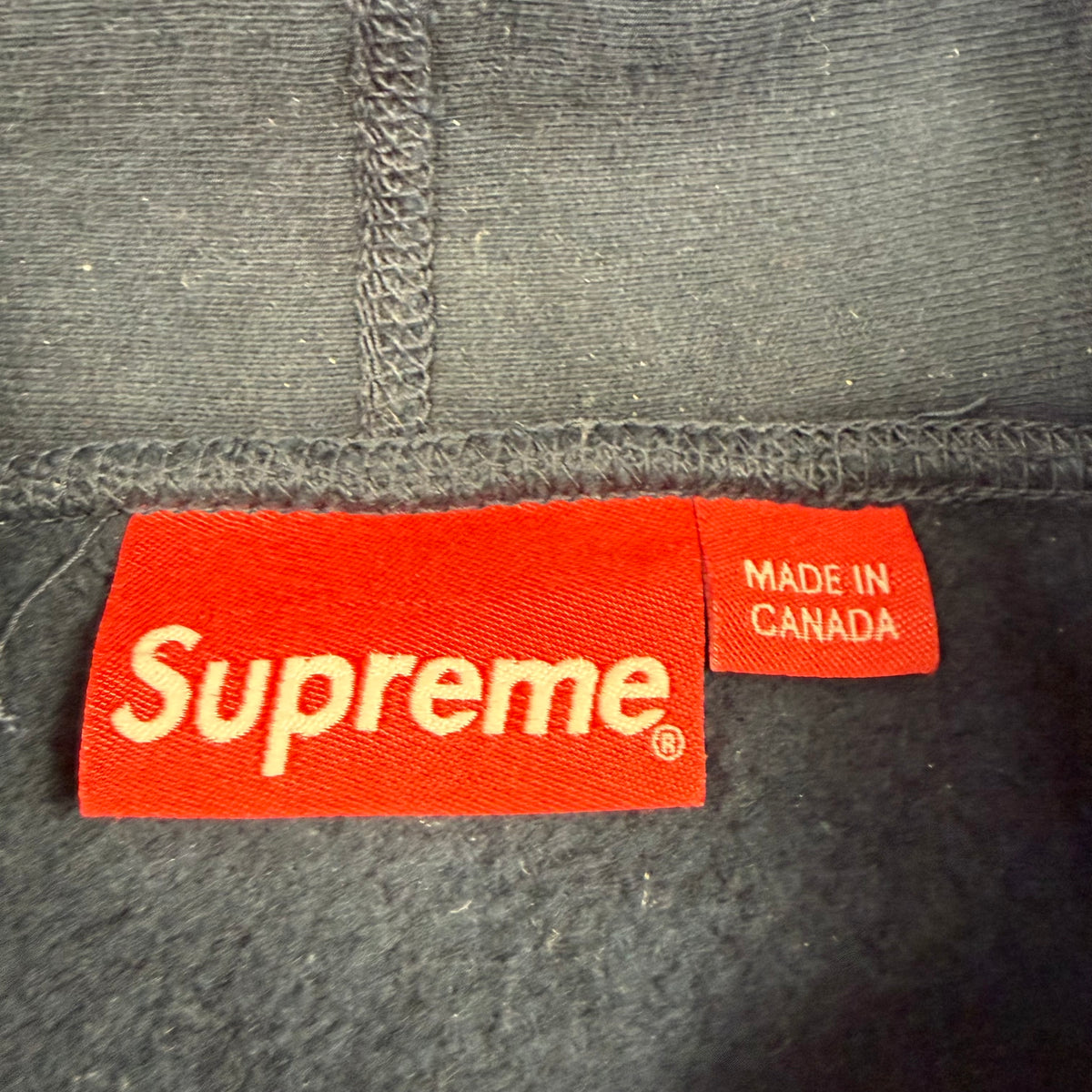 Supreme Water Arc Logo Hooded Sweatshirt Navy