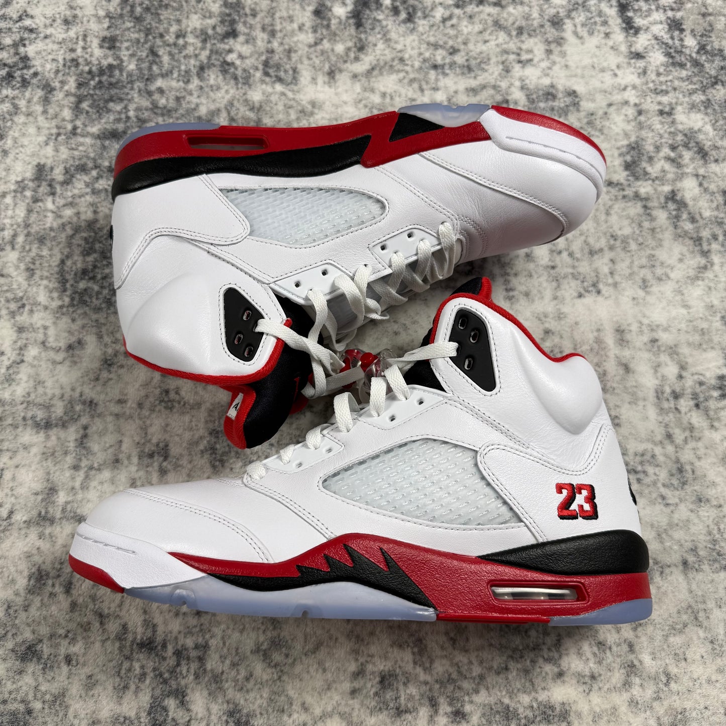 Jordan 5 Retro Fire Red Black Tongue Shoes