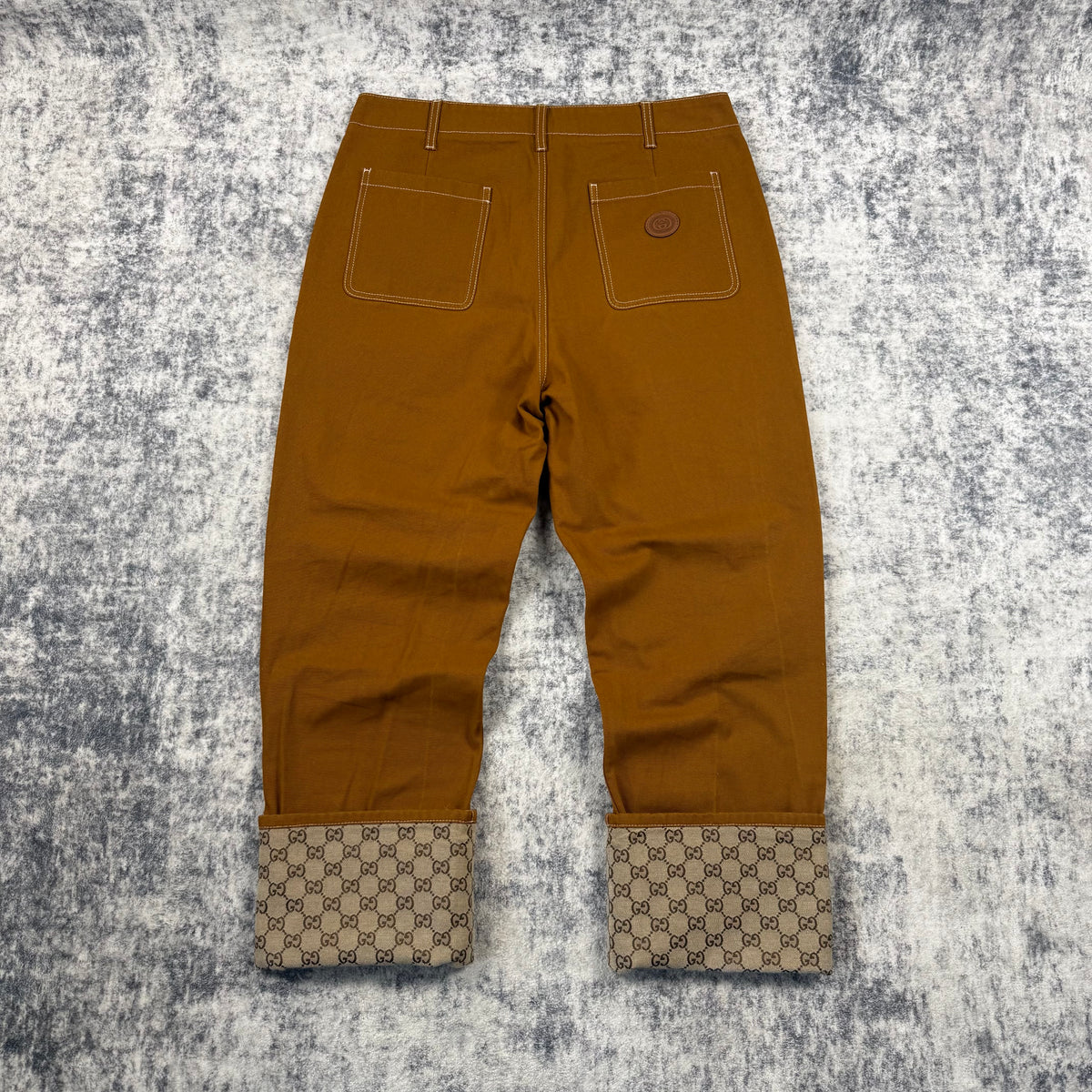 Gucci GG Monogram Cuff Canvas Workwear Trousers