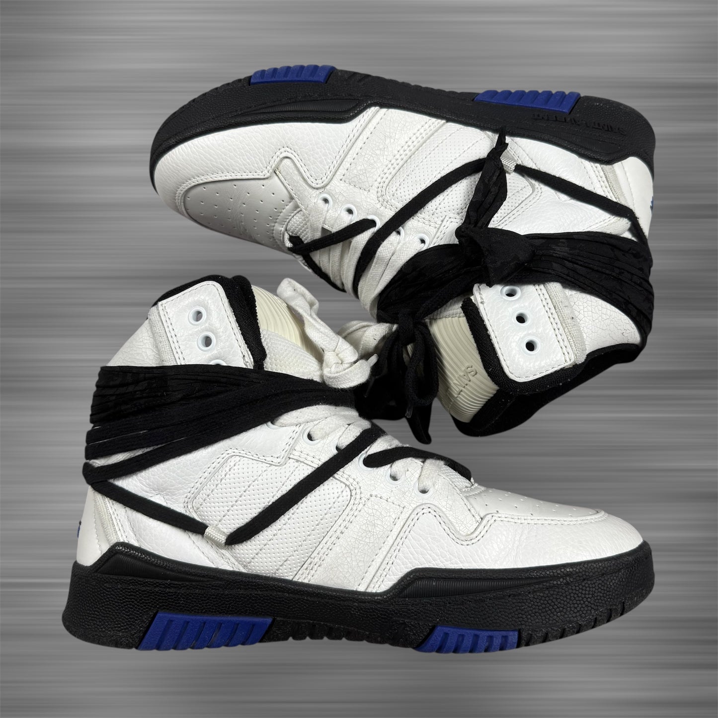 Saint Laurent Smith Grained Leather ‘White/Black’ Shoes