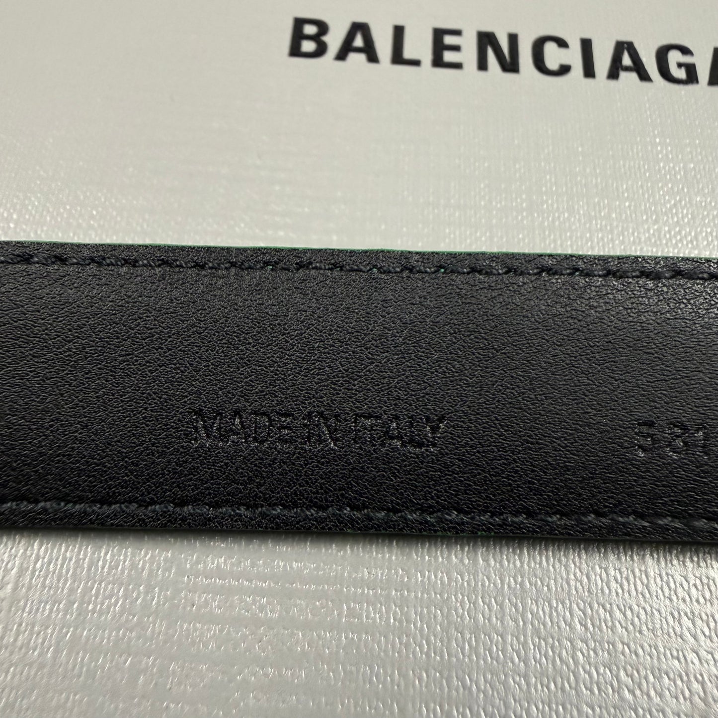 Balenciaga Croc Embossed BB Logo ‘Green’ Belt