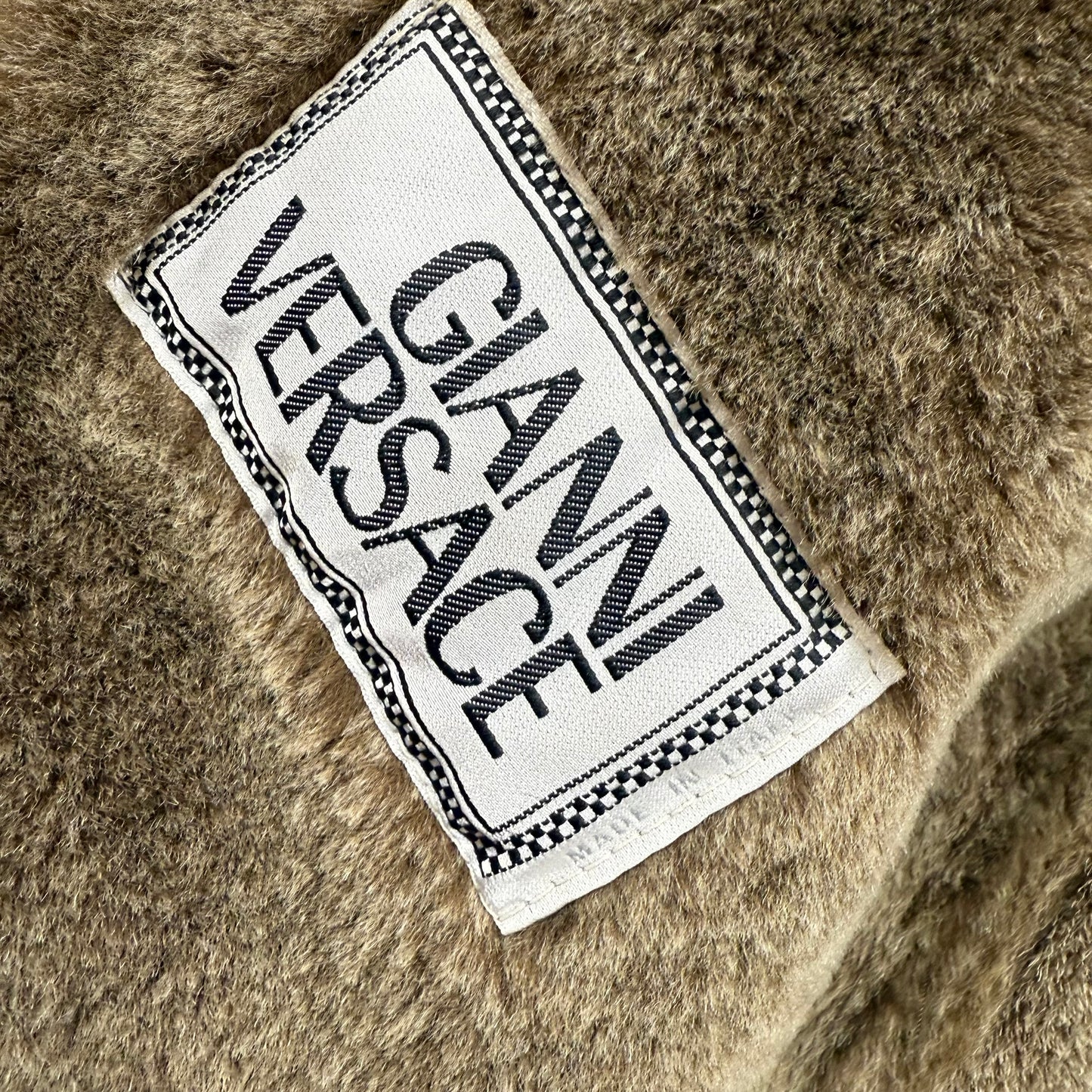 Gianni Versace Vintage 80-90s Leather Fur Coat