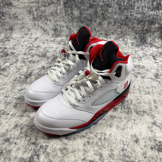 Jordan 5 Retro Fire Red Black Tongue Shoes