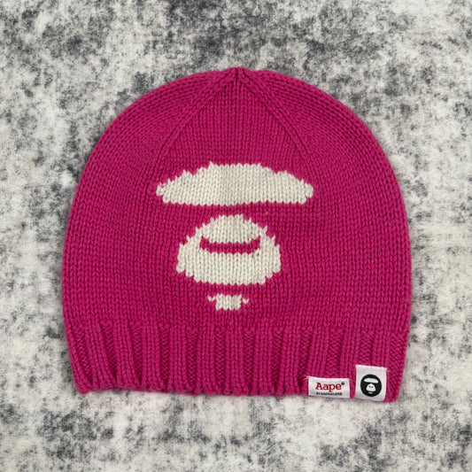 A Bathing Ape Big Logo Knit ‘Pink’ Beanie