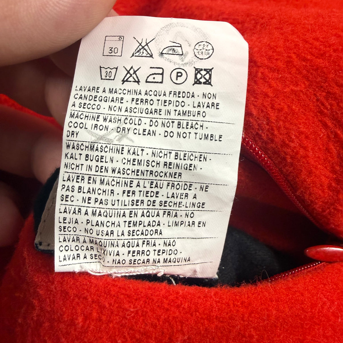 Vintage Moncler Reversible Fleece ‘Red / Black’ Vest