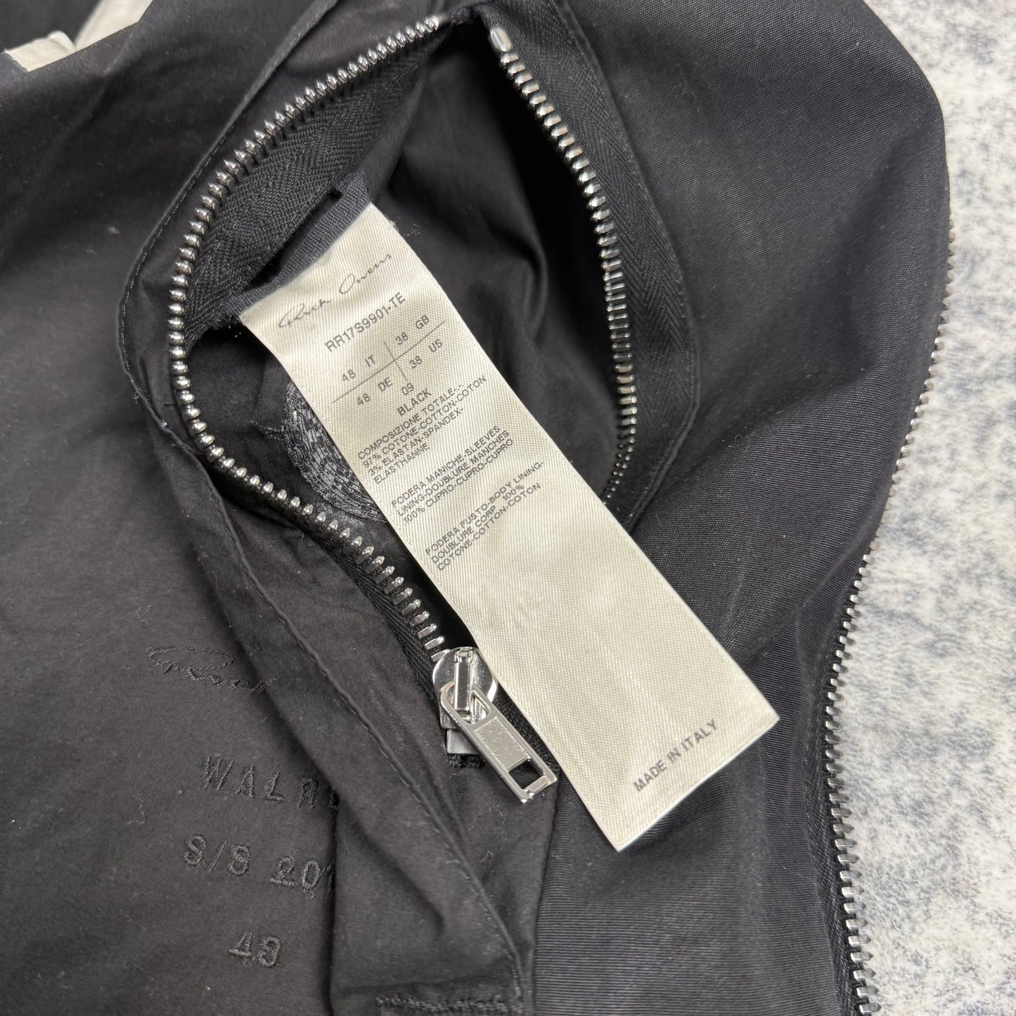 Rick Owens Mainline SS17 Walrus ‘Black’ Jacket