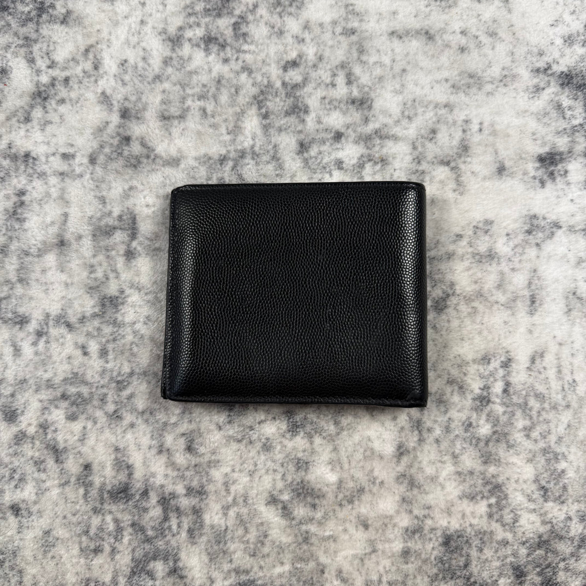 Saint Laurent Paris Black Grain de Poudre Leather Bifold Wallet