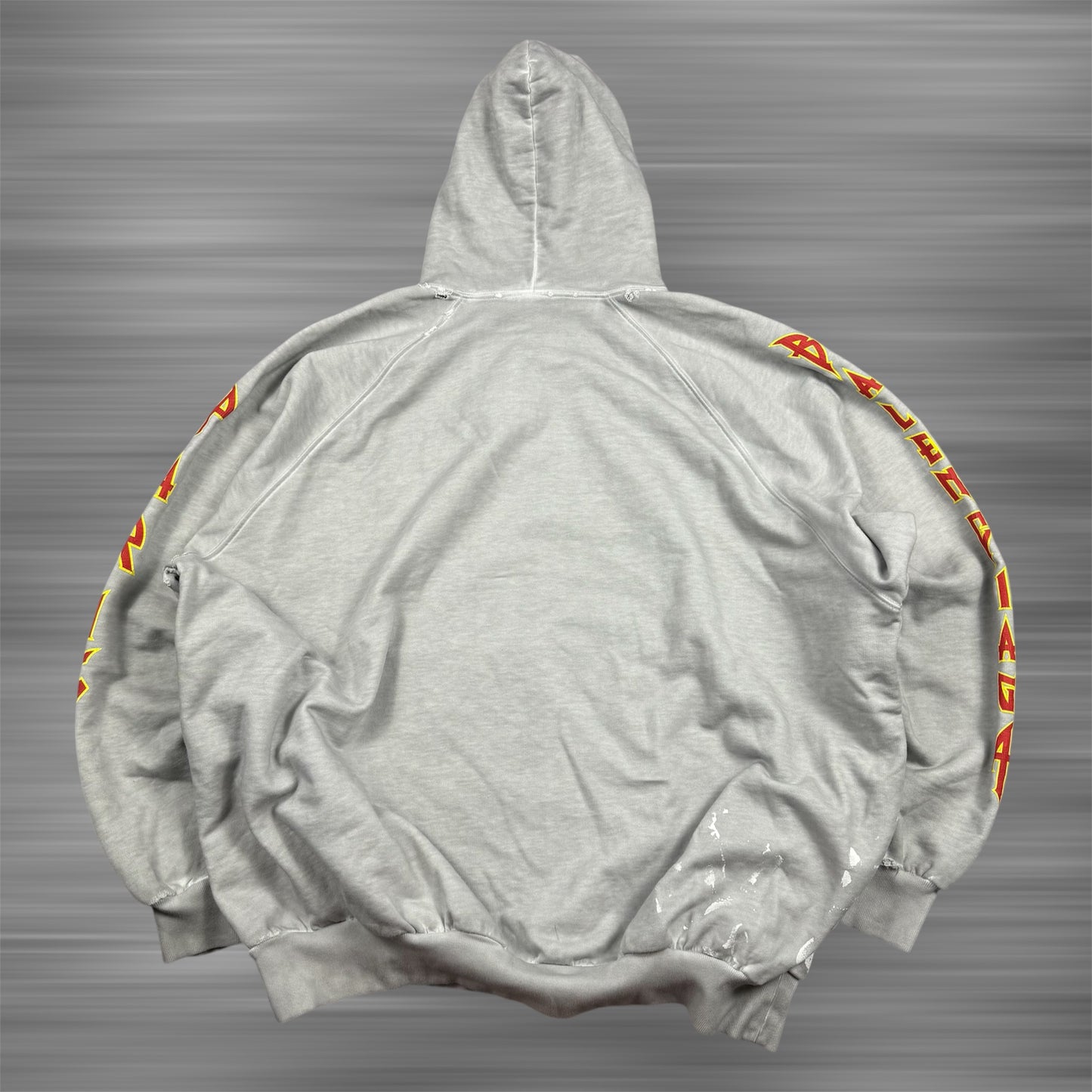 Balenciaga Metal Logo Distressed ‘White’ Hoodie