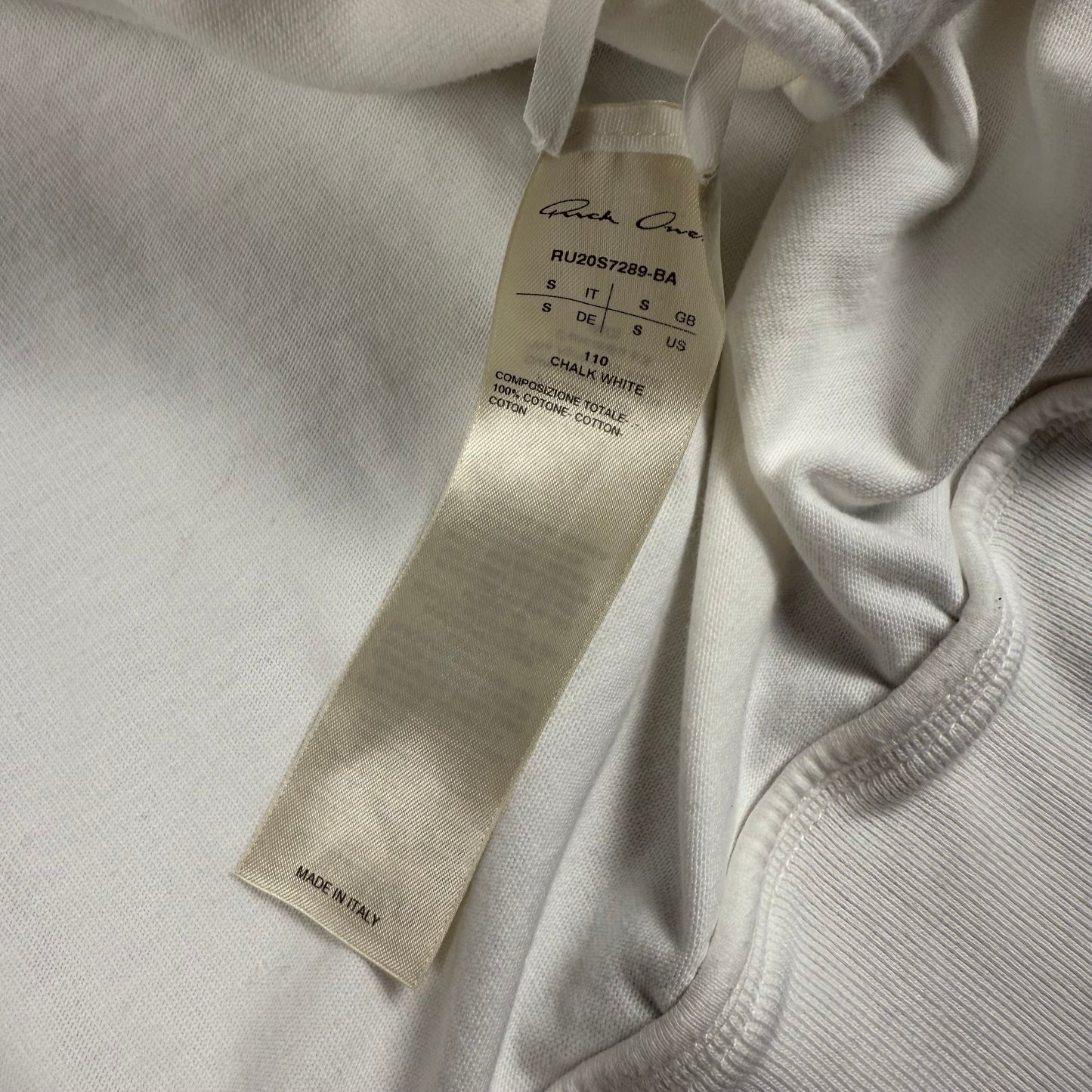 Rick Owens SS20 Fogachine High Neck Zip Up ‘White’ Sweater