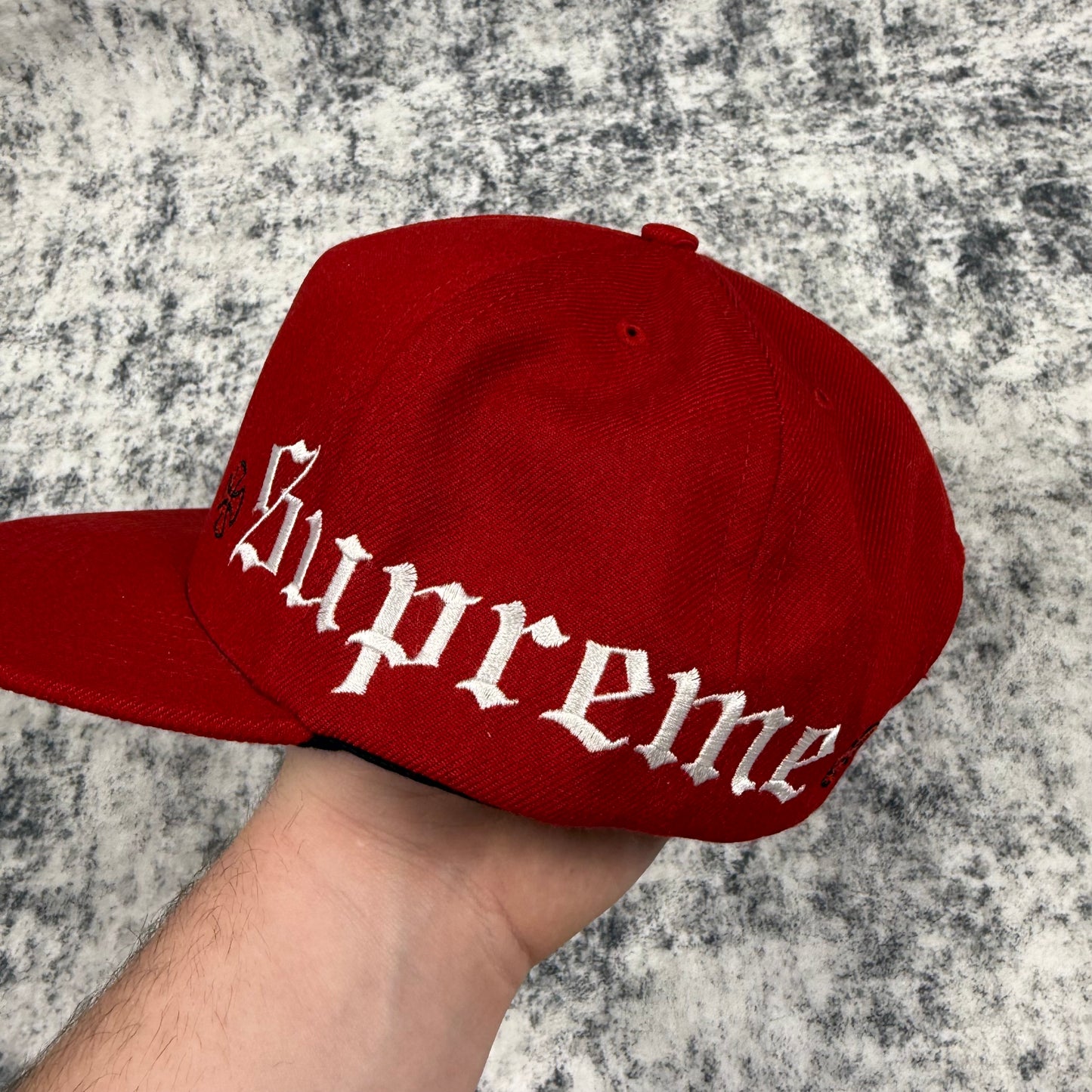 Supreme Independent Old English 5-Panel Red Cap