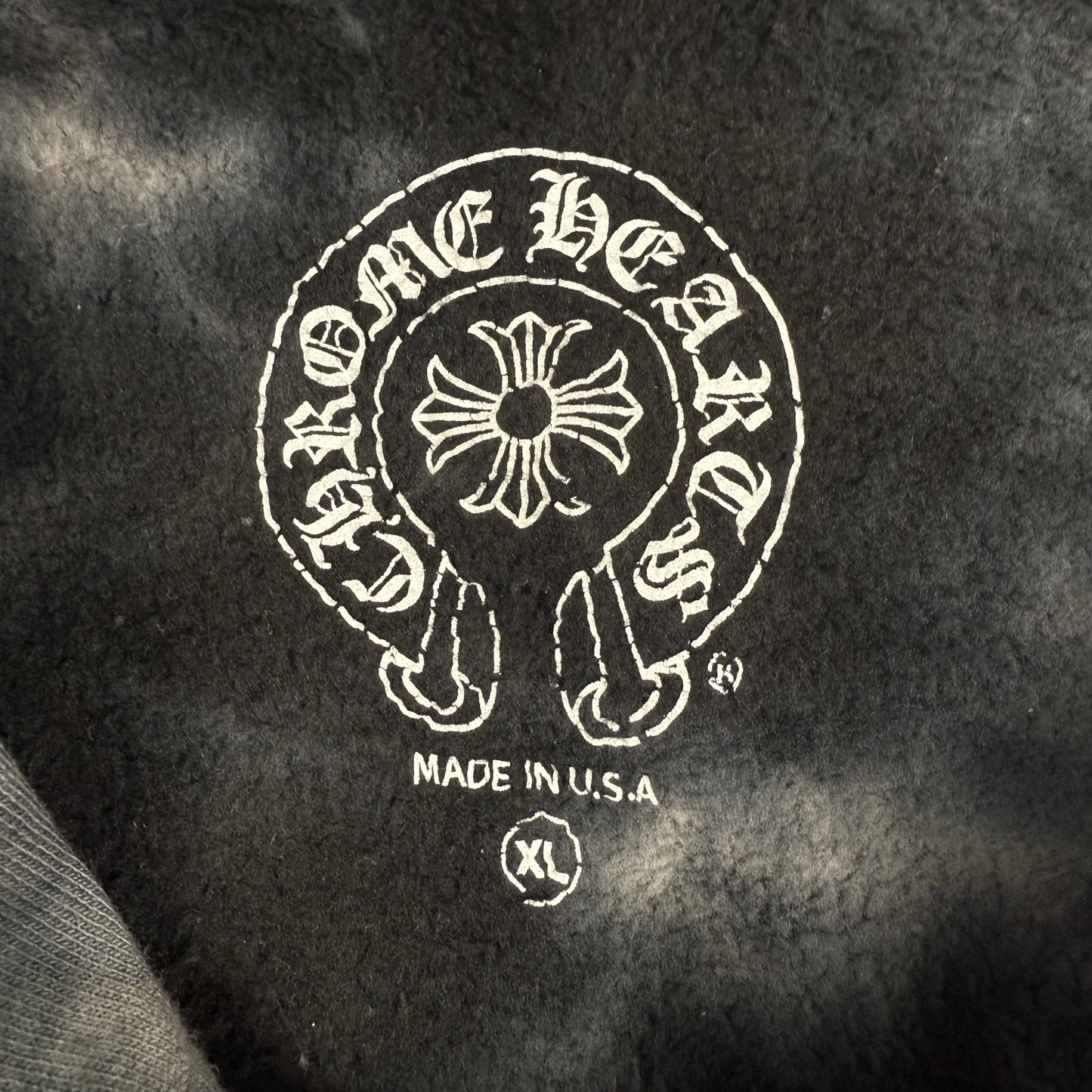 Chrome Hearts Tie-Dye ‘Black&White’ Horseshoe Hoodie