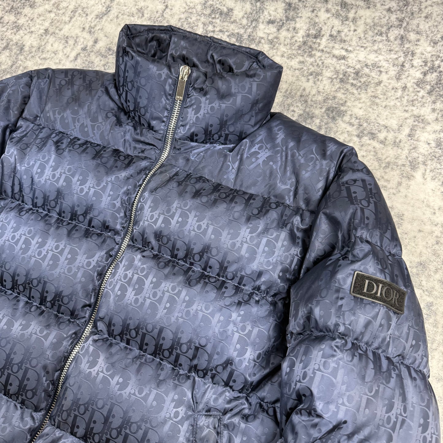 Dior Oblique ‘Navy/Blue’ Technical Jacquard Down Jacket