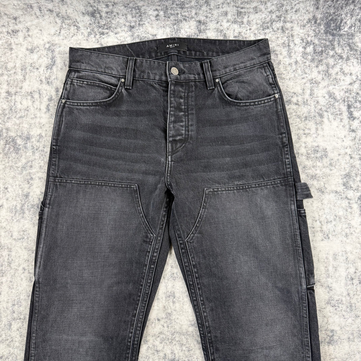 AMIRI Washed Black Carpenter Cargo Jeans