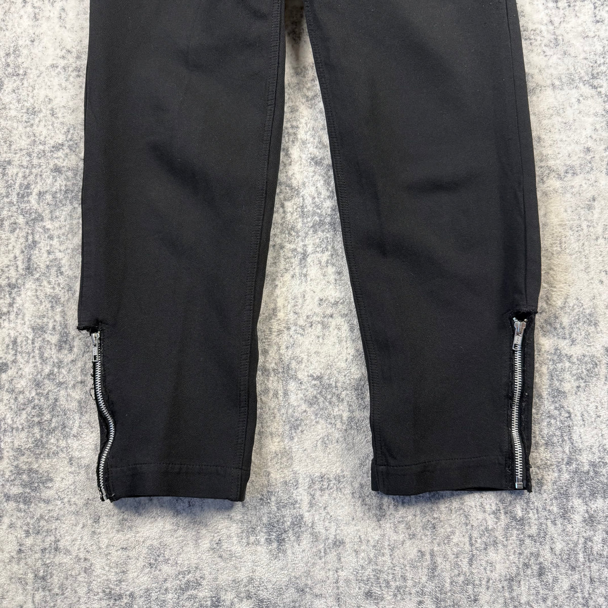 Comme des Garçons Homme Plus Black Zip Hem Trousers