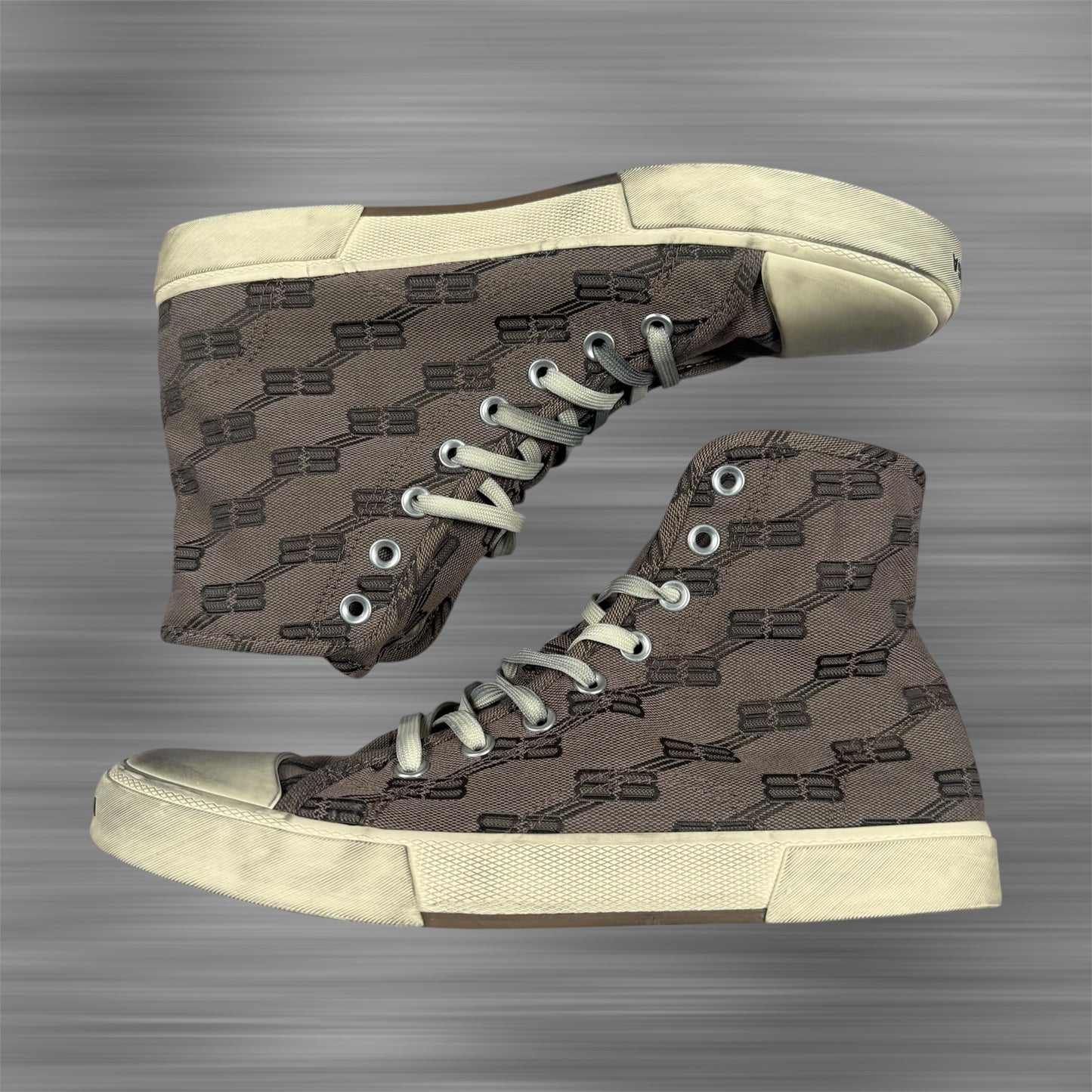 Balenciaga Paris Monogram High Top Shoes