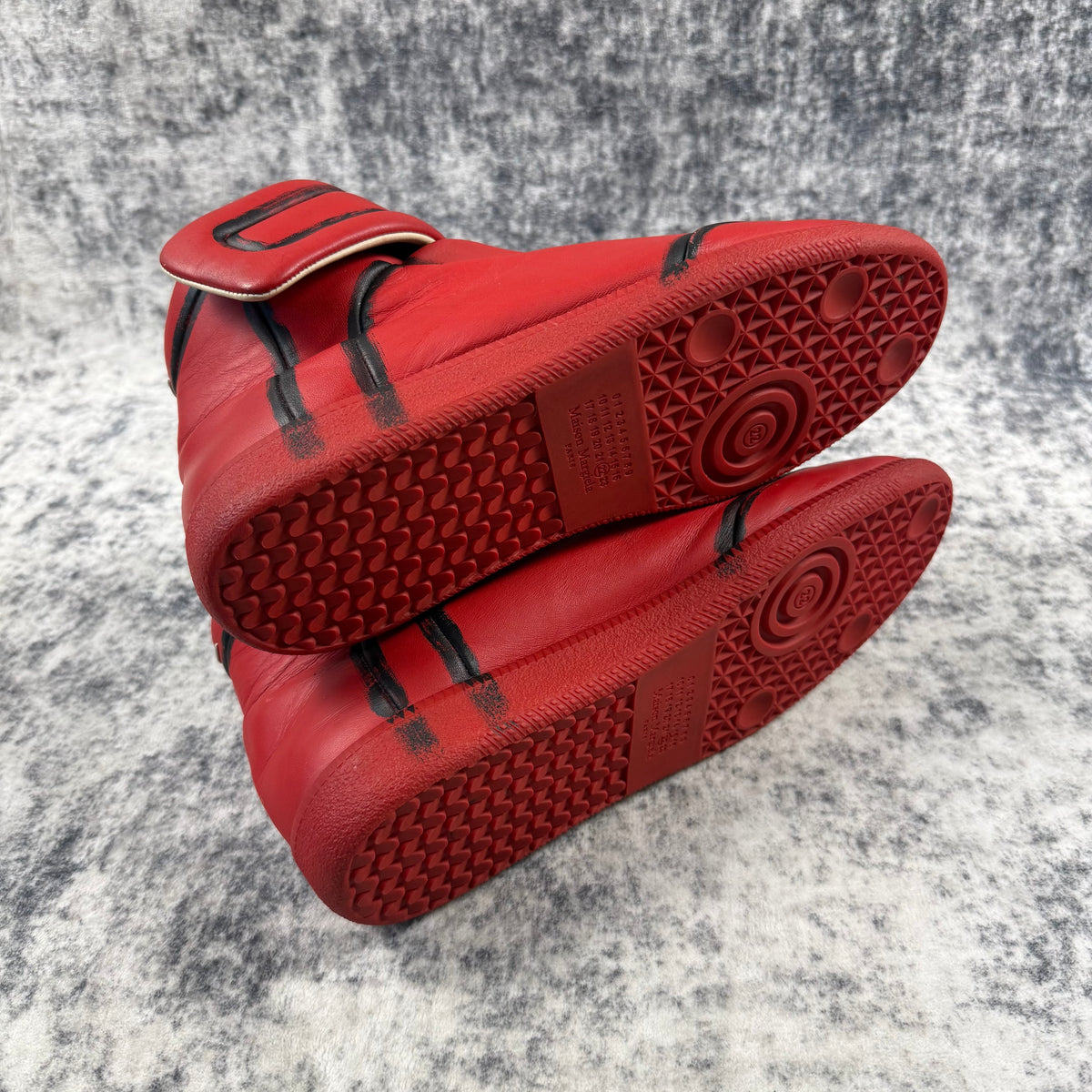 Maison Margiela Future High Red Black Outline Shoes