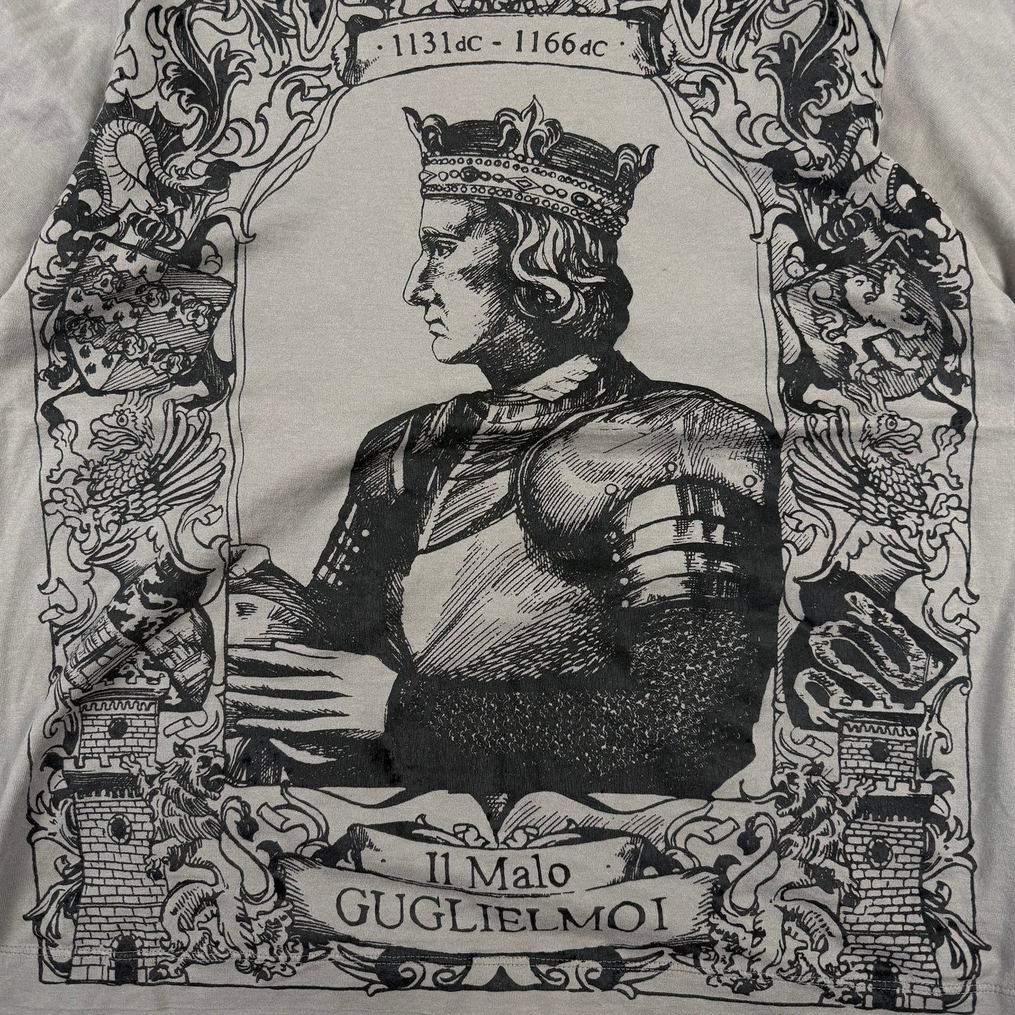 Dolce & Gabbana 2000s Monarchy King Grey T-Shirt